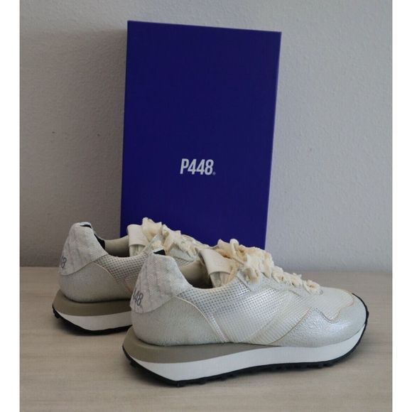 P448 S22CANCUN Women's Sz 10 EUR 40 Task/Silver Cancun Low Top Sneakers - Picture 2 of 14